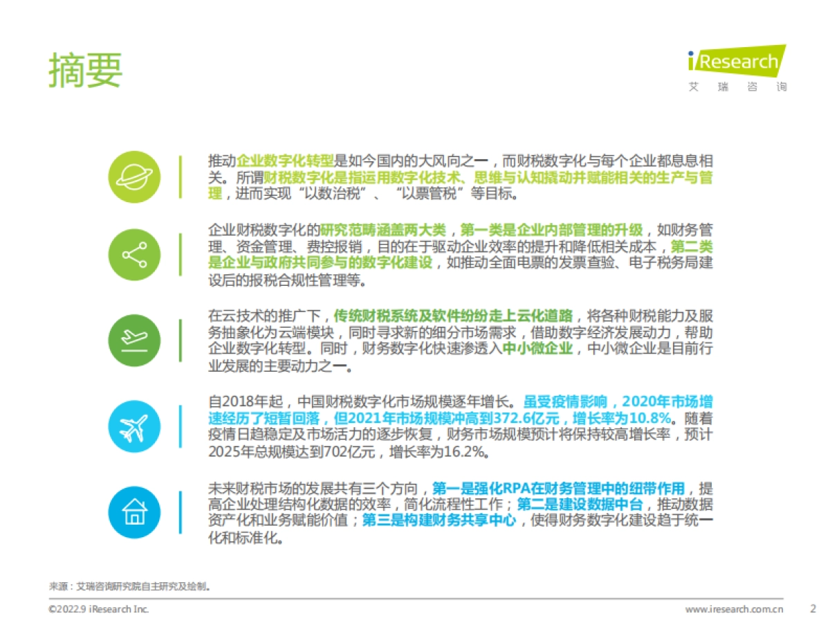 艾瑞咨询:2022年中国财税数字化行业研究报告_第2页