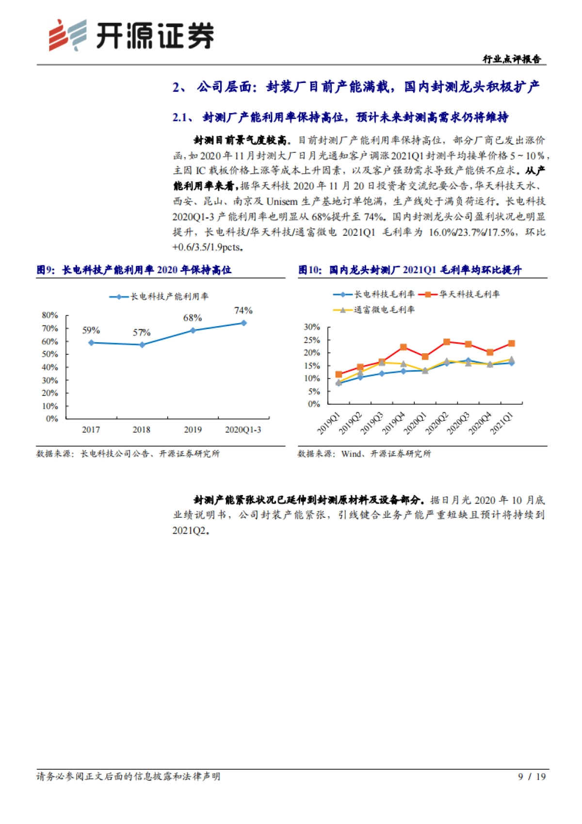 半导体行业点评报告：当下时点的封测行业投资机会-开源证券_第9页