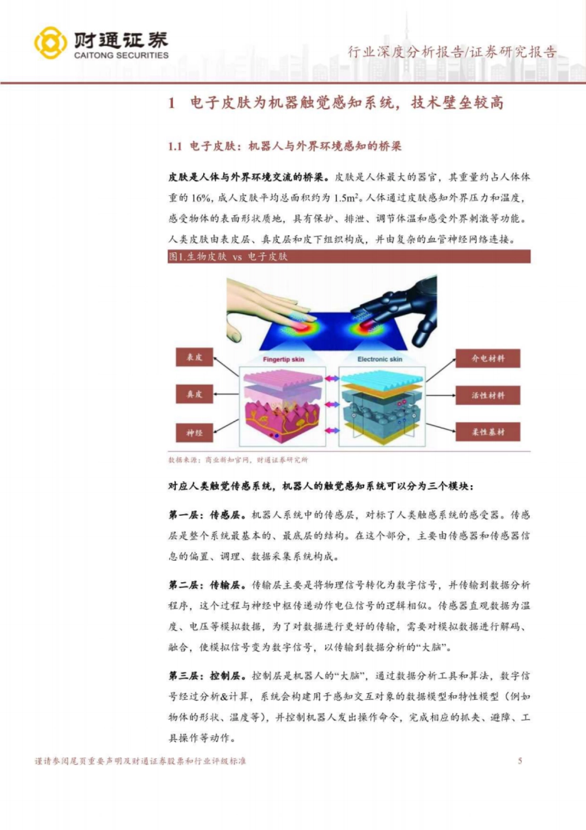 电子皮肤行业深度研究报告：赋予机器人柔性触觉，提升精细化感知能力-财通证券-24页_第5页