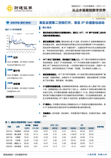 旅游综合行业专题报告：从山水画卷到数字世界，景区运营第二空间打开，景区IP价值重估启动-财通证券-44页