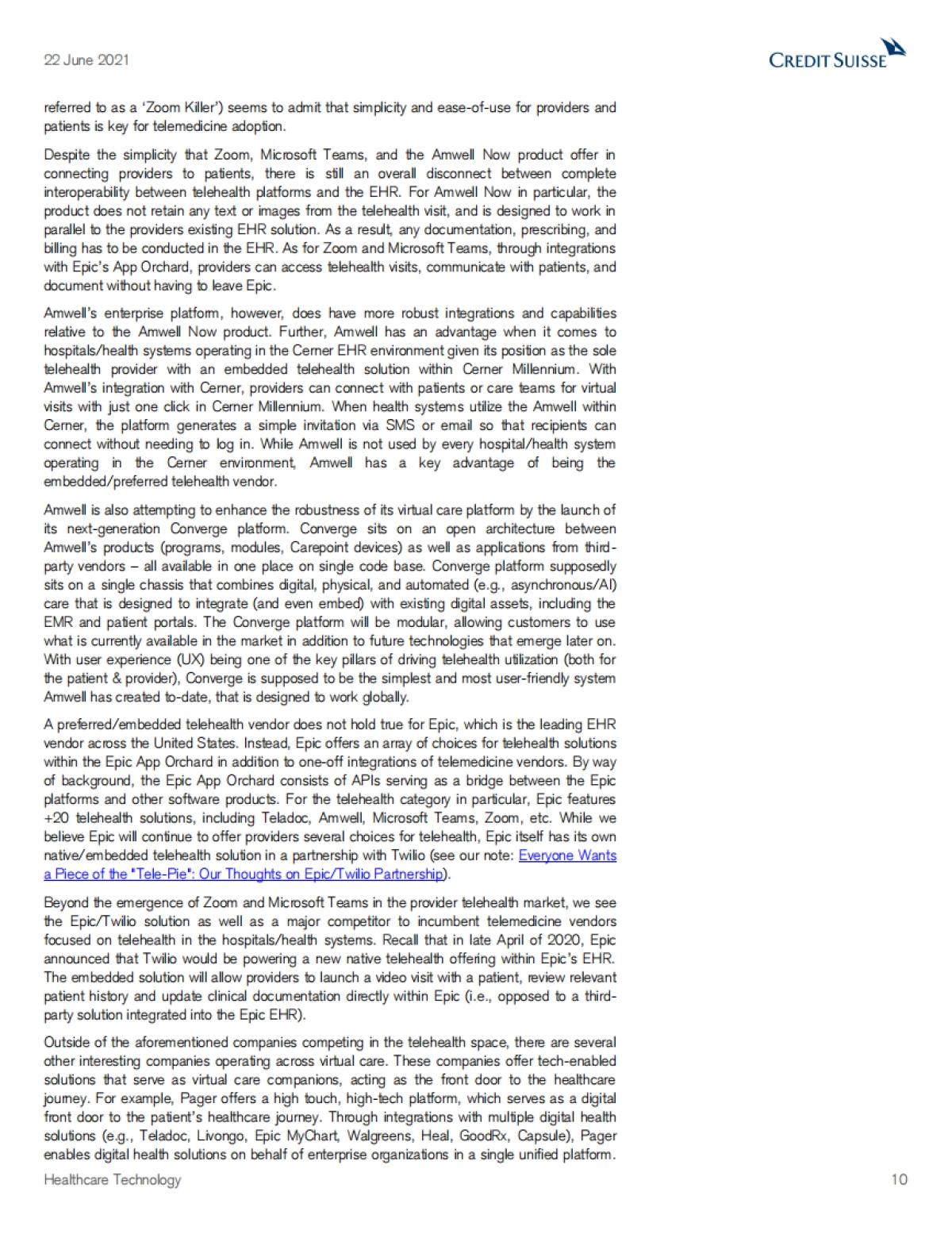 美股医疗科技行业-数字健康入门：医疗保健数字化转型将持续下去（英）-瑞信-83页_第10页