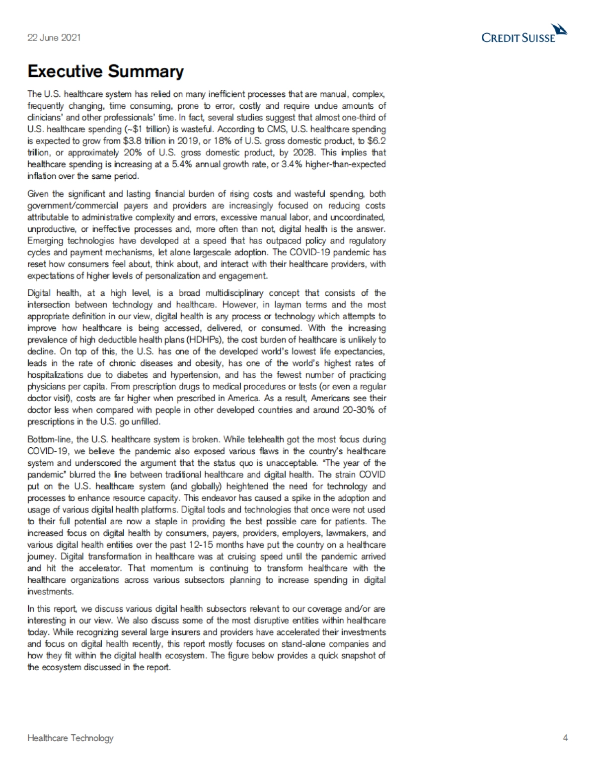 美股医疗科技行业-数字健康入门：医疗保健数字化转型将持续下去（英）-瑞信-83页_第4页