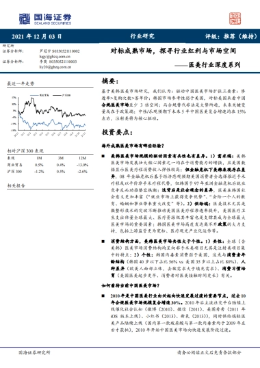 医美行业深度系列：对标成熟市场，探寻行业红利与市场空间