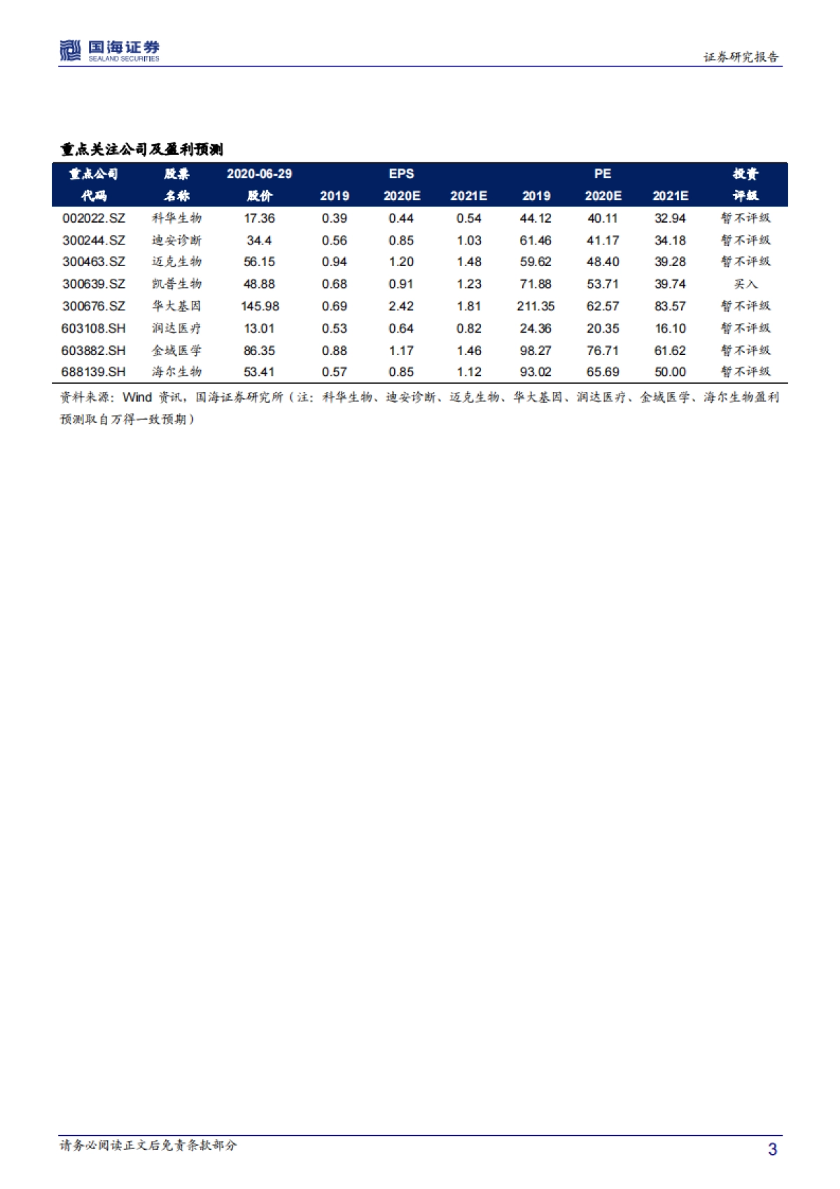 医药生物行业事件点评报告：后疫情时代核酸检测能力新基建顶层设计启动，医学实验室IVD器械与供应链服务商有望率先受益_第3页