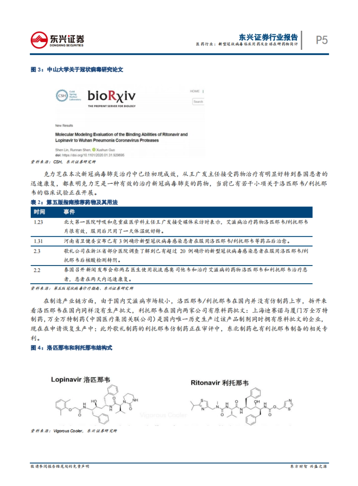 医药行业：新型冠状病毒临床用药及全球在研药物简评_第5页