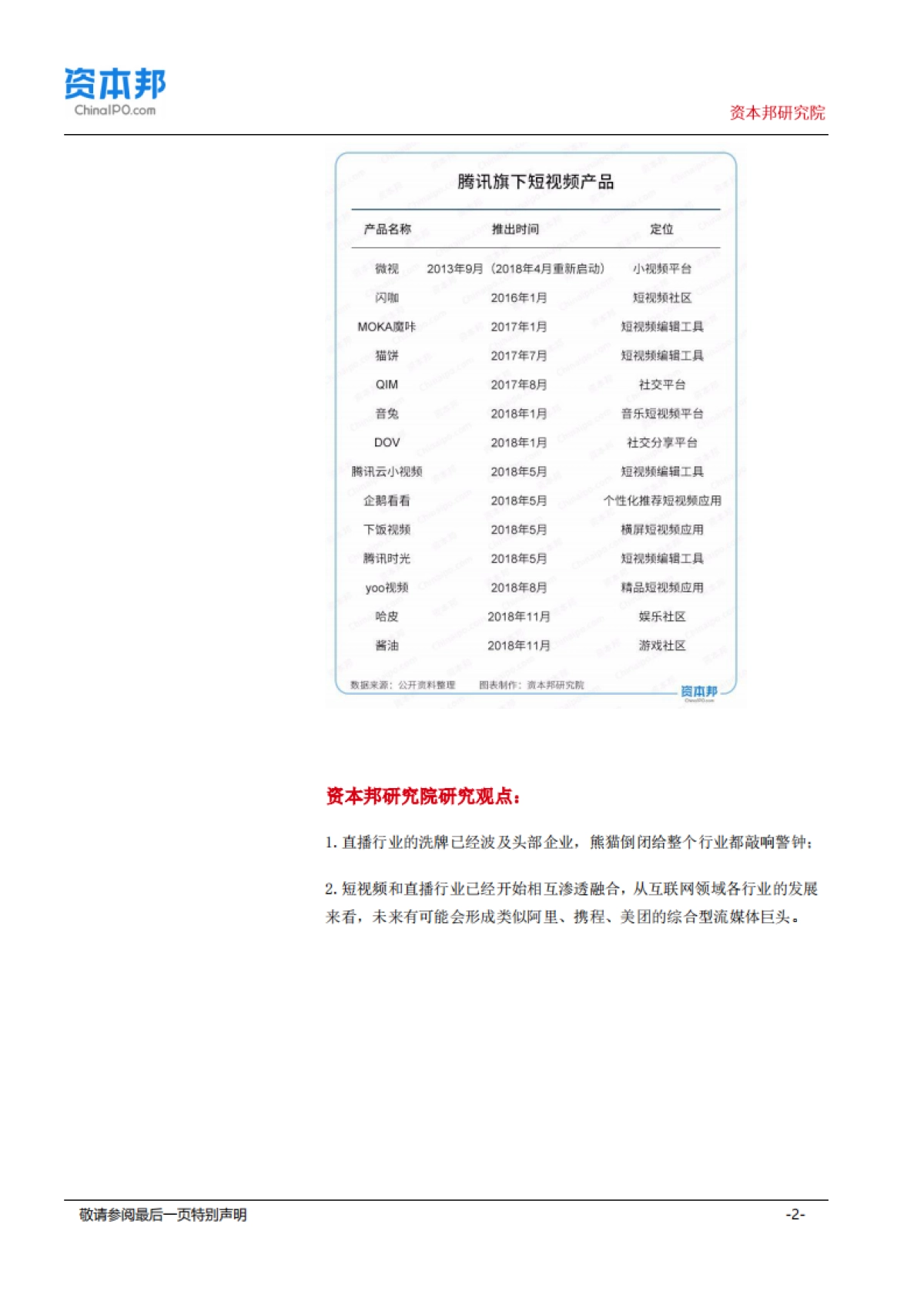 传媒行业：熊猫“死去”，抖音PK快手，但“直播+短视频”才能讲故事？--资本邦研究院_第2页