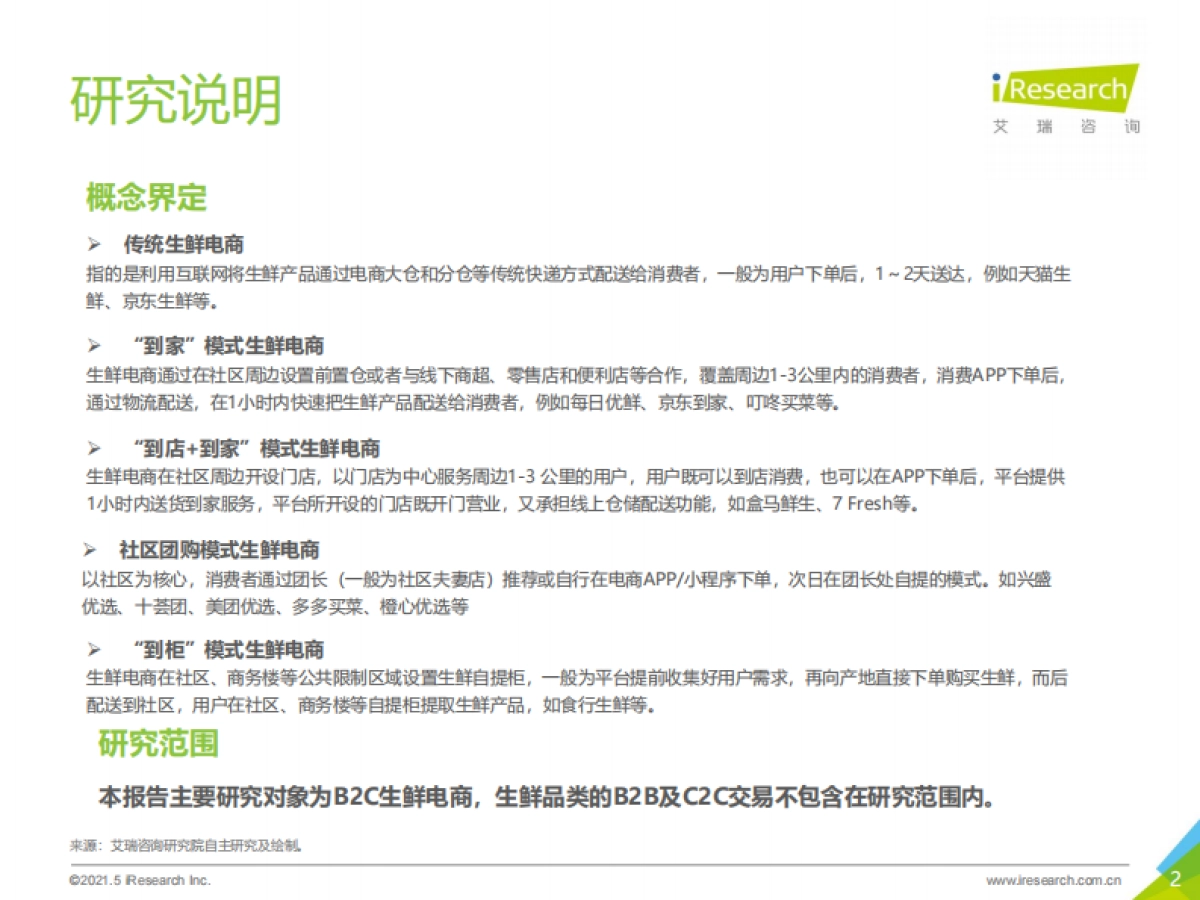 2021年中国生鲜电商行业研究报告-艾瑞_第2页