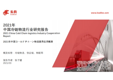 2021年中国冷链物流行业研究报告-头豹-37页