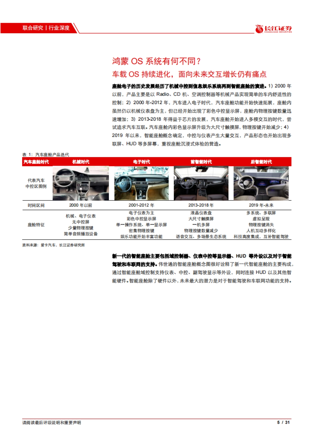 计算机行业华为“赋能”汽车系列之五：鸿蒙OS如何改变智能座舱生态？-长江证券-31页_第5页