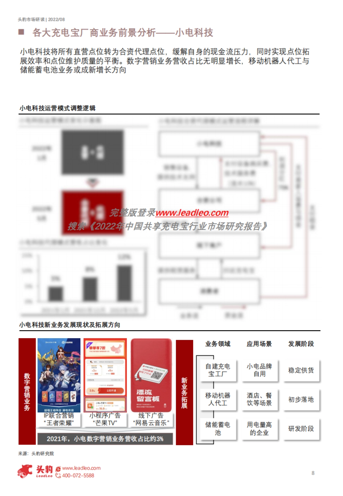 头豹:2022年中国共享充电宝行业市场研究报告(摘要版)_第8页