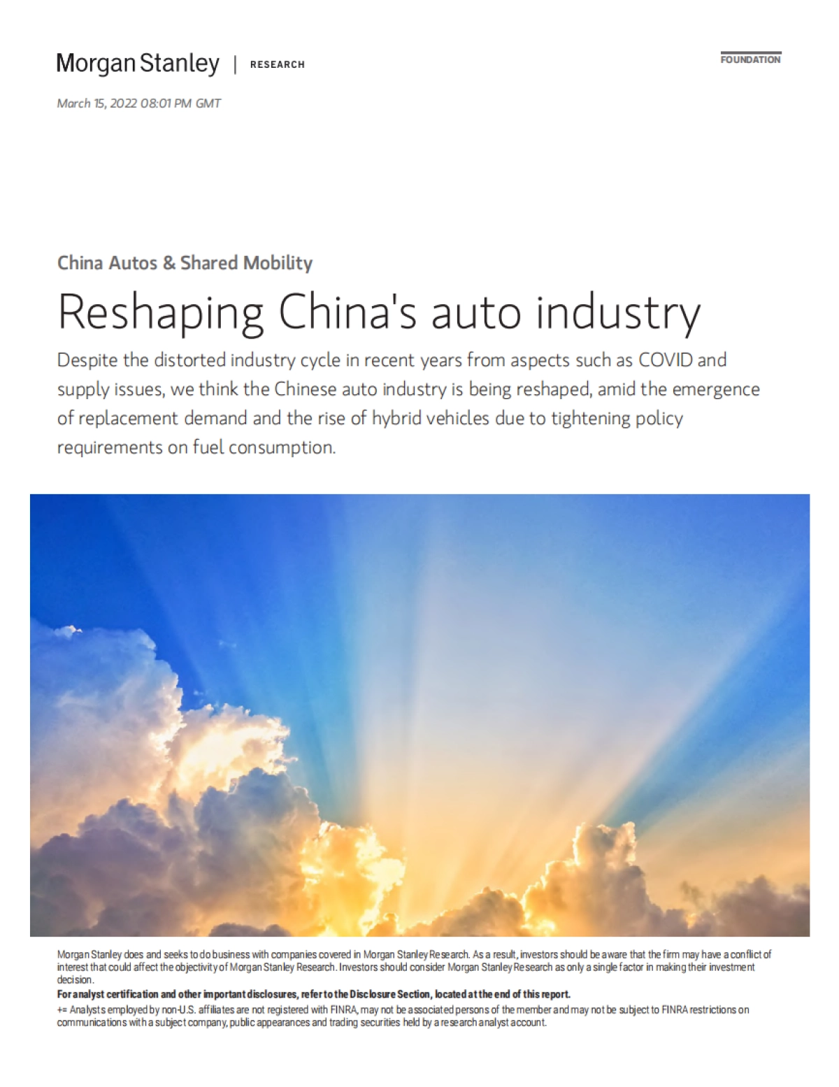 中国汽车行业报告(英)-摩根士丹利-63页_第1页