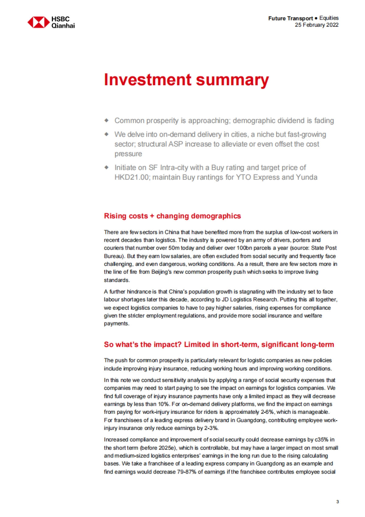 中国物流行业：共同富裕对该行业意味着什么（英）-HSBC-75页_第4页