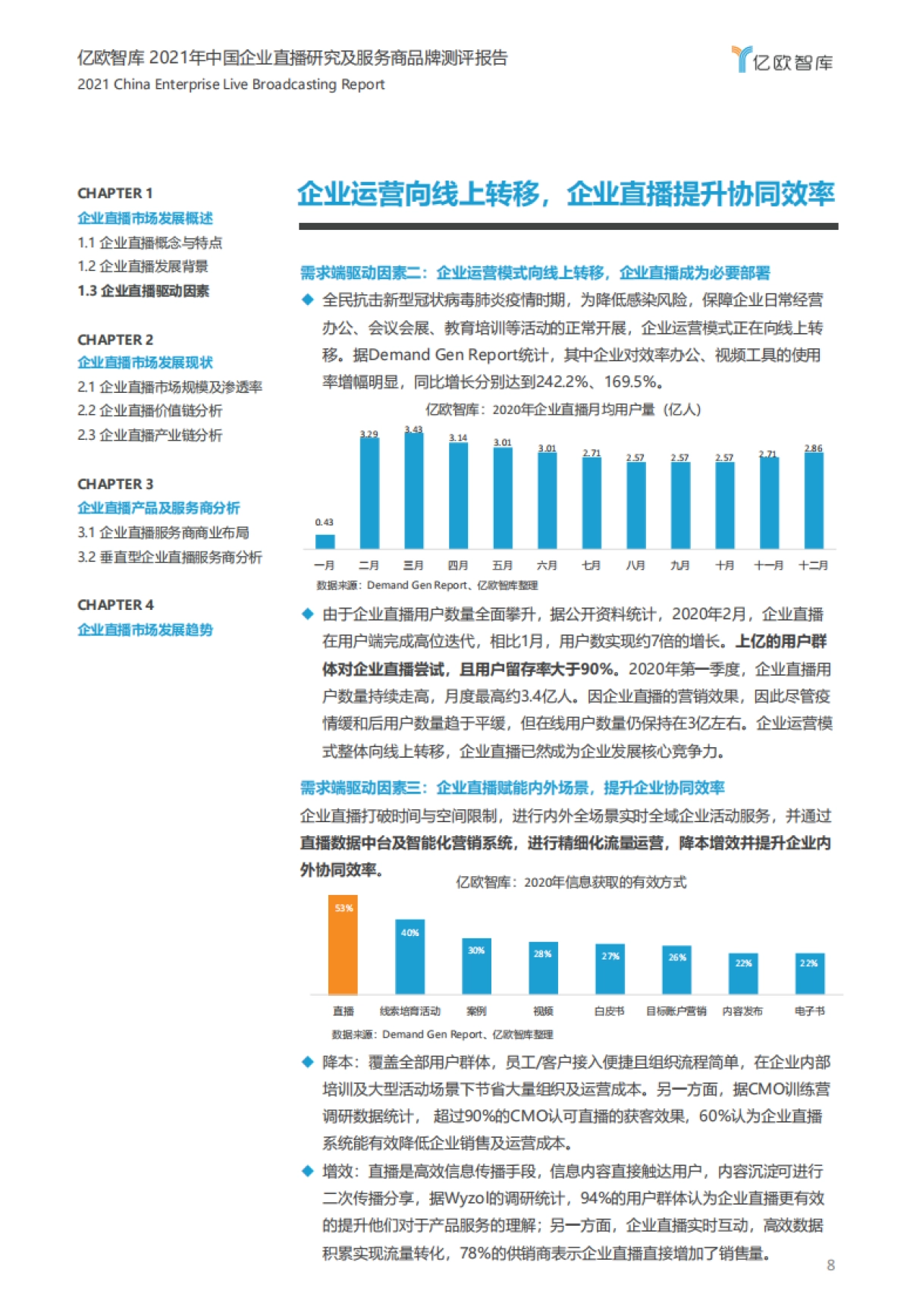 2021年中国企业直播行业研究及服务商品牌测评报告-亿欧智库_第8页