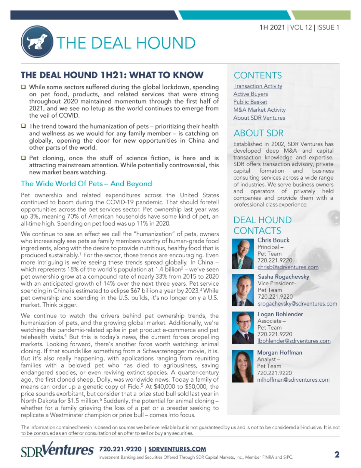 SDR Ventures：2021上半年宠物行业并购和资本市场趋势报告_第2页
