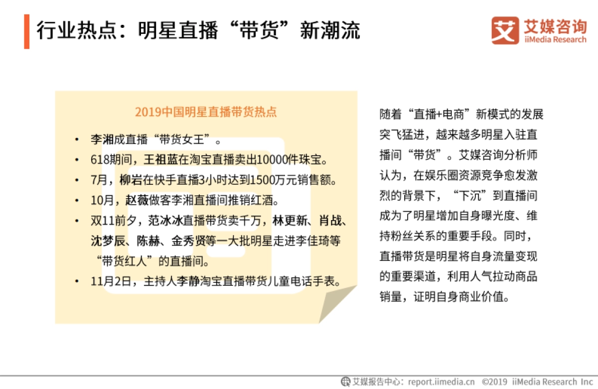 艾媒报告-2019Q3中国在线直播行业发展专题研究报告_第9页