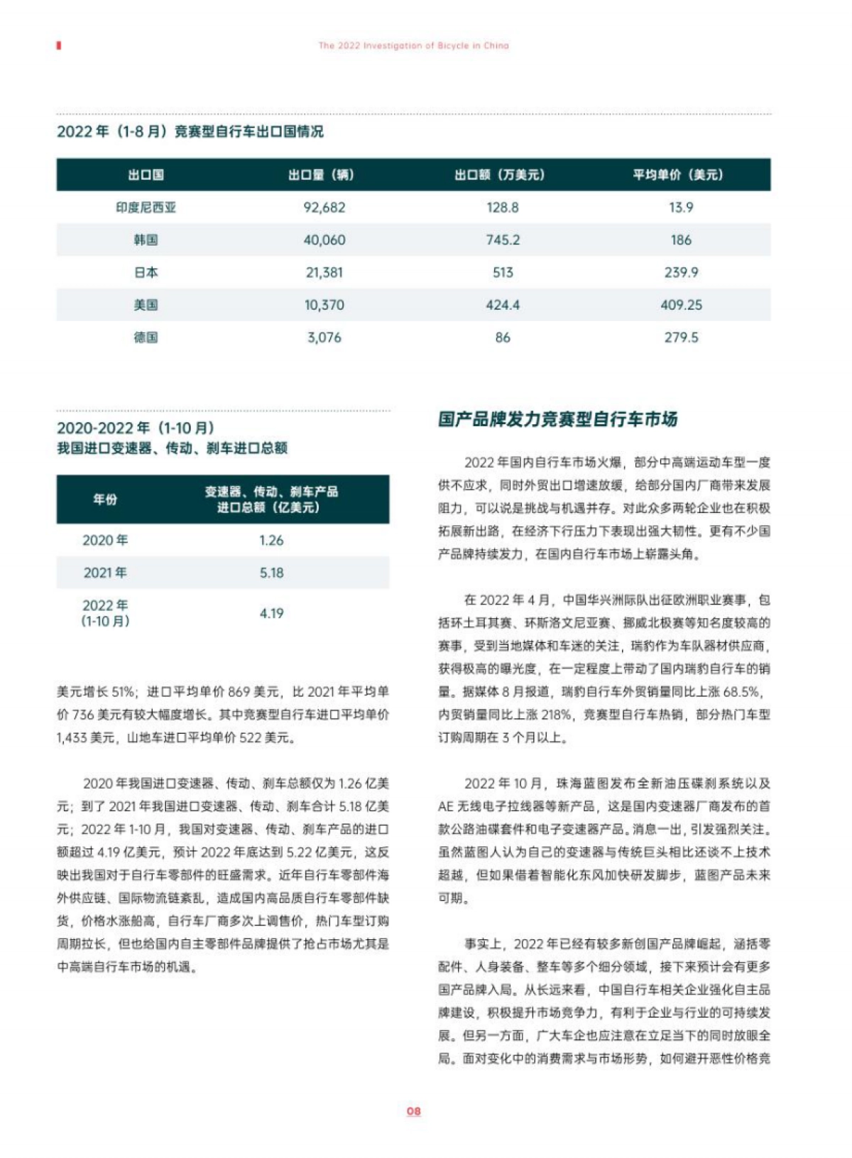 美骑:2022年中国自行车行业调查报告_第10页