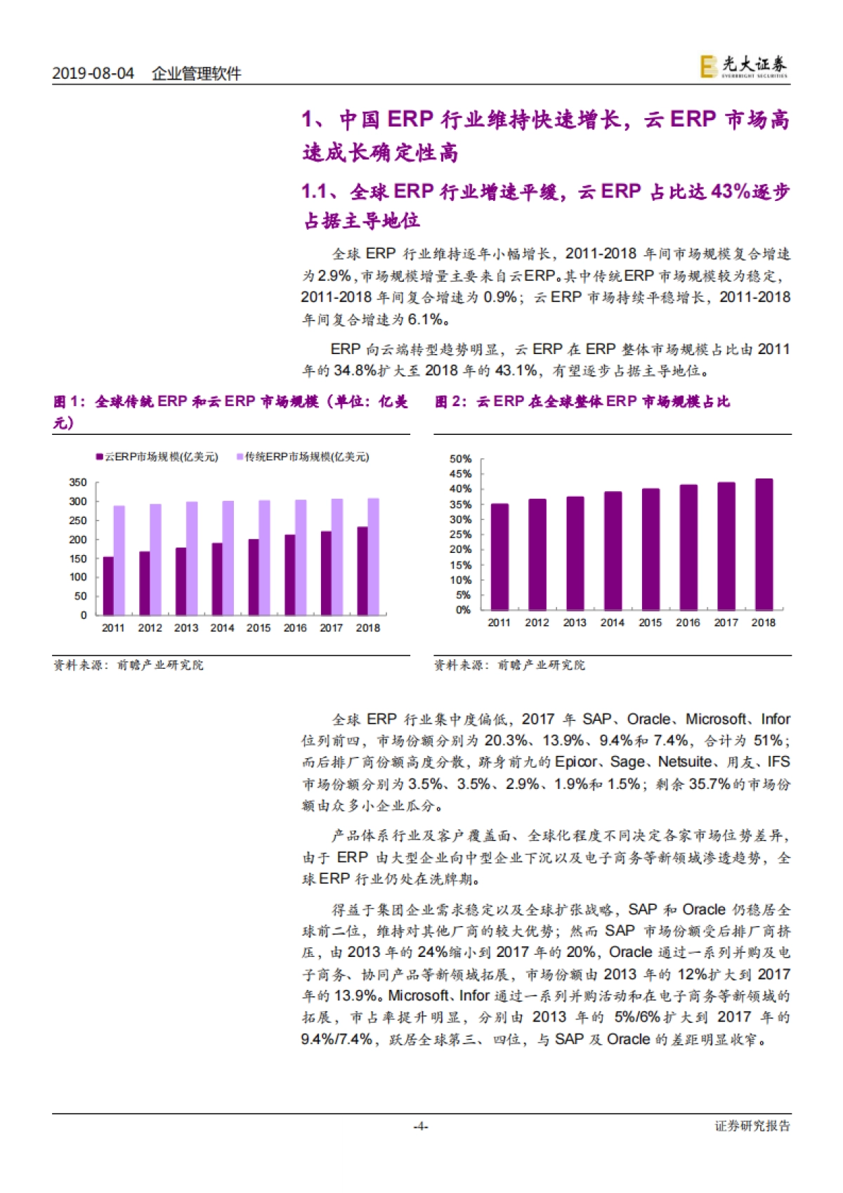 企业管理软件行业深度报告：云企业管理软件高速成长确定性高，云转型驱动估值切换机会-光大证券-22页_第4页