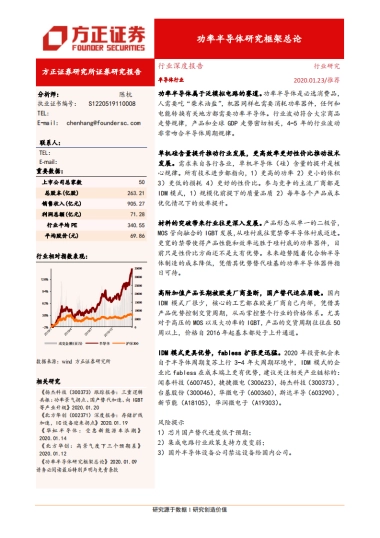 半导体行业深度报告：功率半导体研究框架总论-方正证券