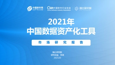 互联网行业市场研究报告：2021年中国数据资产化工具-海比研究院