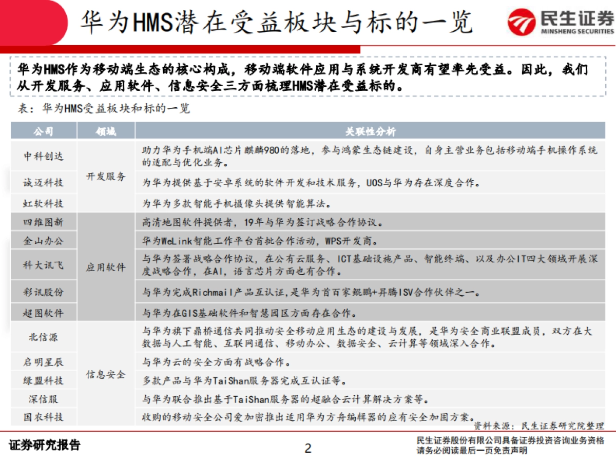 计算机行业：华为HMS专题报告，HMS于华为，意在补齐软件开发短板-民生证券-12页_第2页