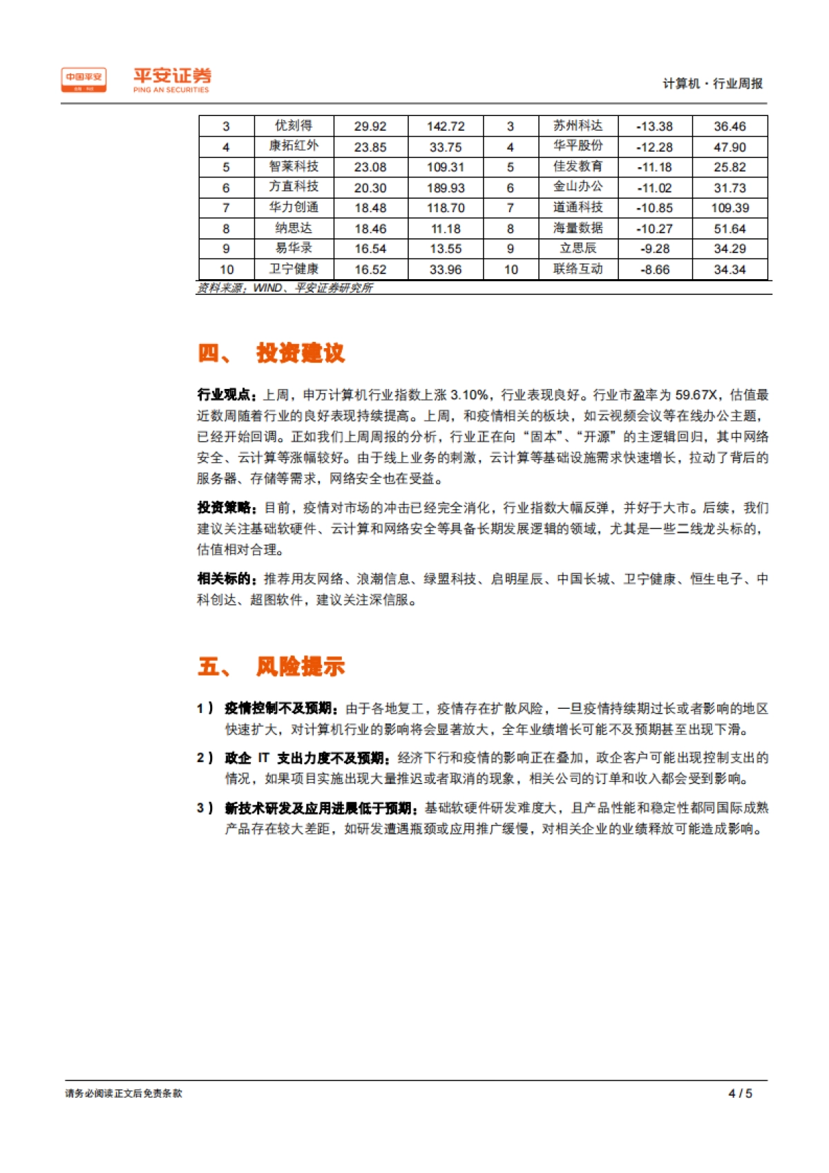 计算机行业周报：在线办公短期火热之后，需关注长期线上生态建设_第4页