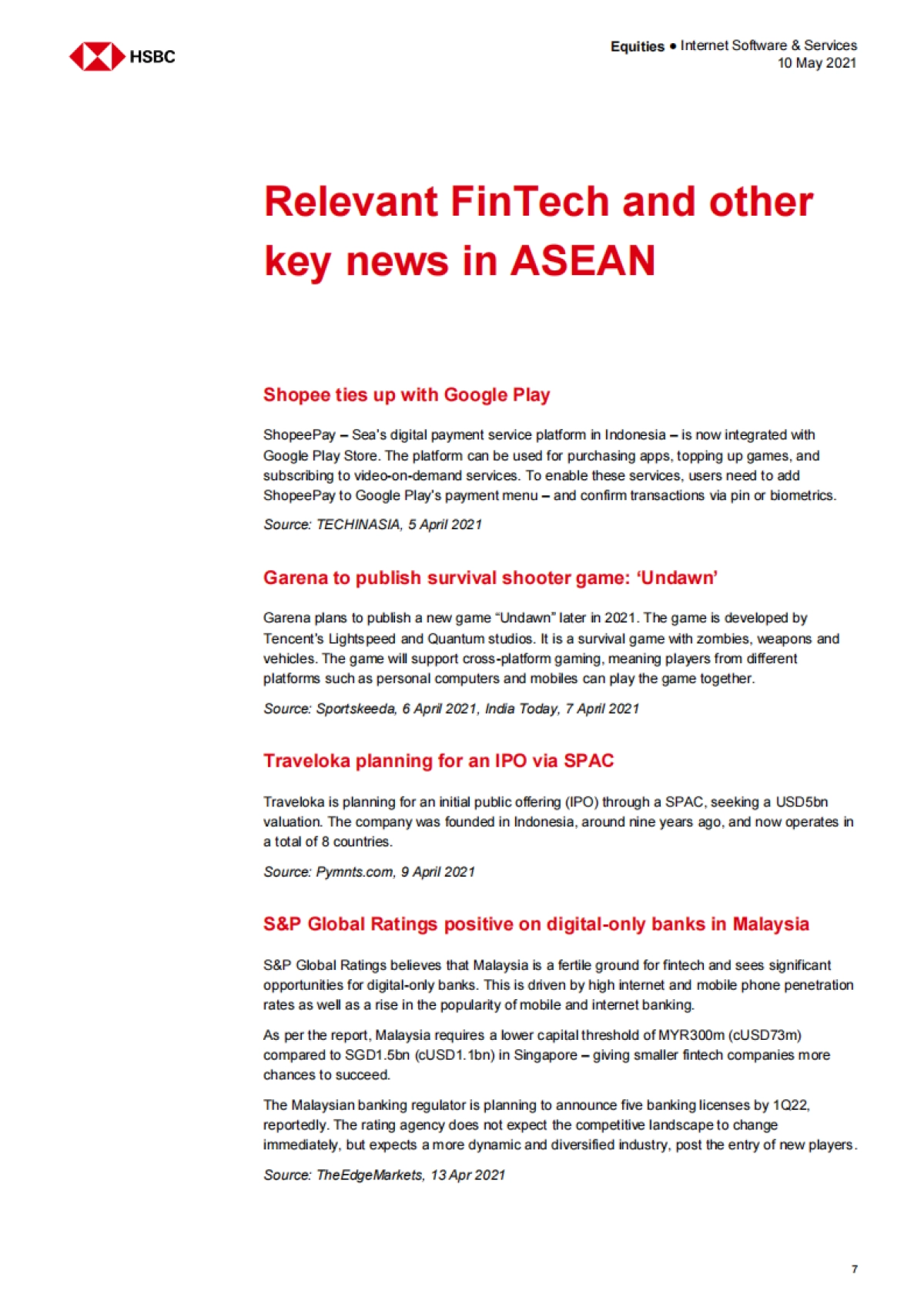 亚太地区互联网行业-东盟互联网：Shopee，GoTo，Traveloka及其它-HSBC-21页_第7页
