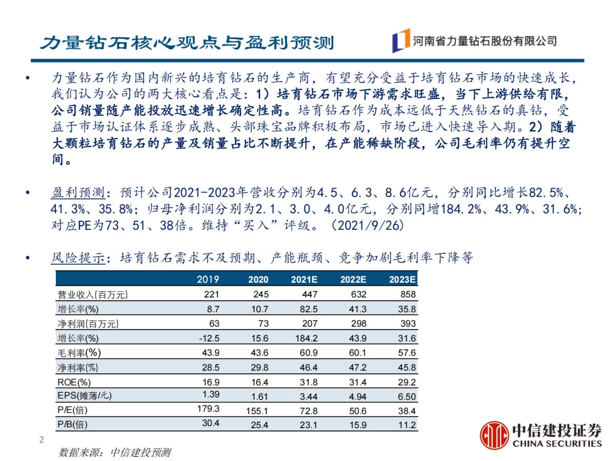 力量钻石：快速崛起的培育钻石制造商-中信建投_第2页