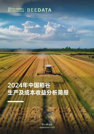 农小蜂：2024年中国稻谷生产及成本收益分析简报