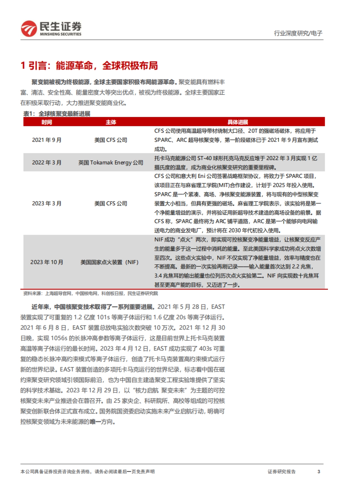 可控核聚变深度:终极能源大门开启-民生证券-29页_第3页