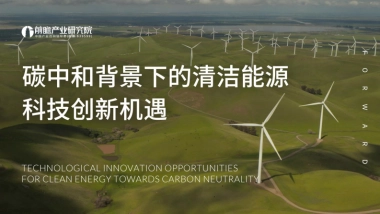 碳中和背景下的清洁能源科技创新机遇-前瞻产业研究院-50页