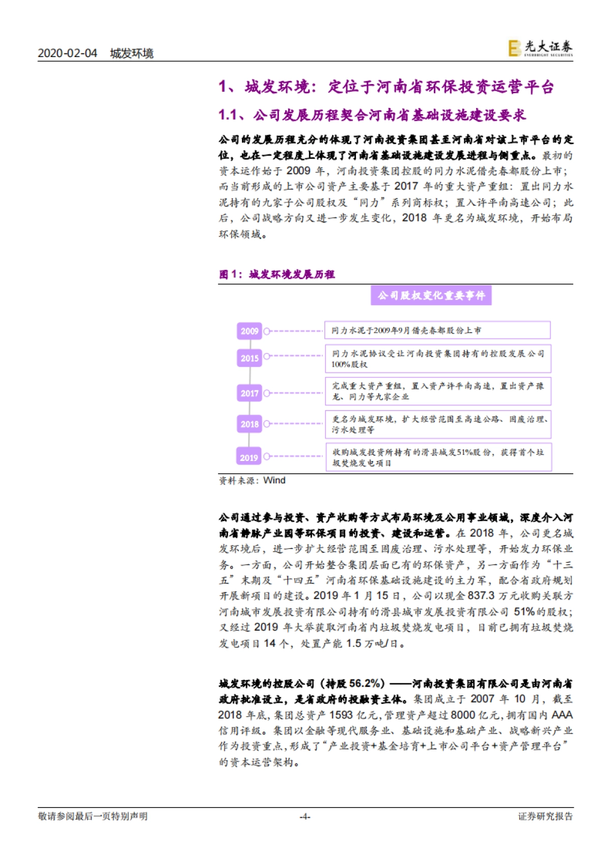 城发环境投资价值分析报告：河南垃圾焚烧龙头：后来者居上 - 光大证券_第4页