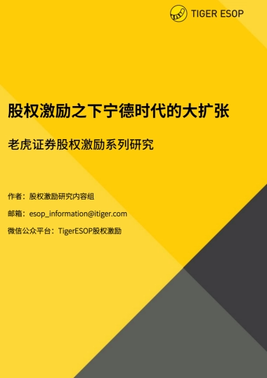 股权激励系列研究：股权激励之下宁德时代的大扩张-老虎证券-19页