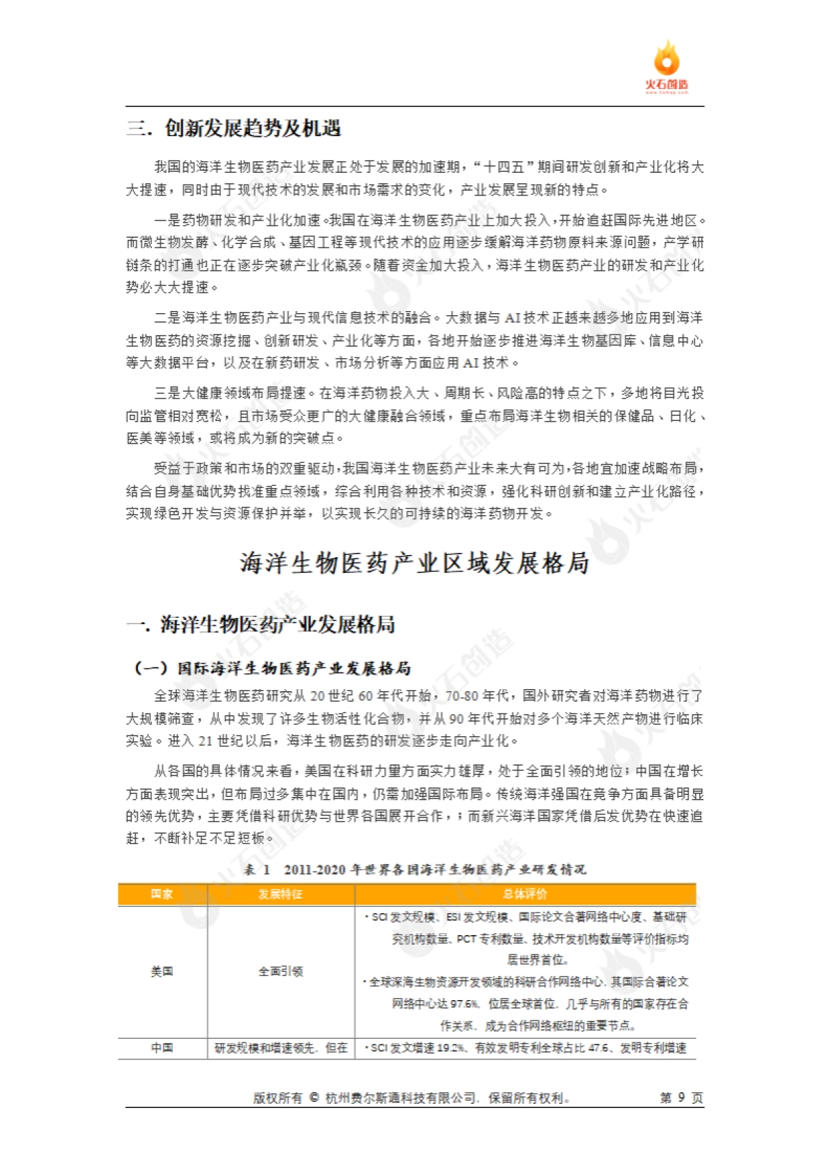 火石创造：海洋生物医药产业发展专题报告_第9页