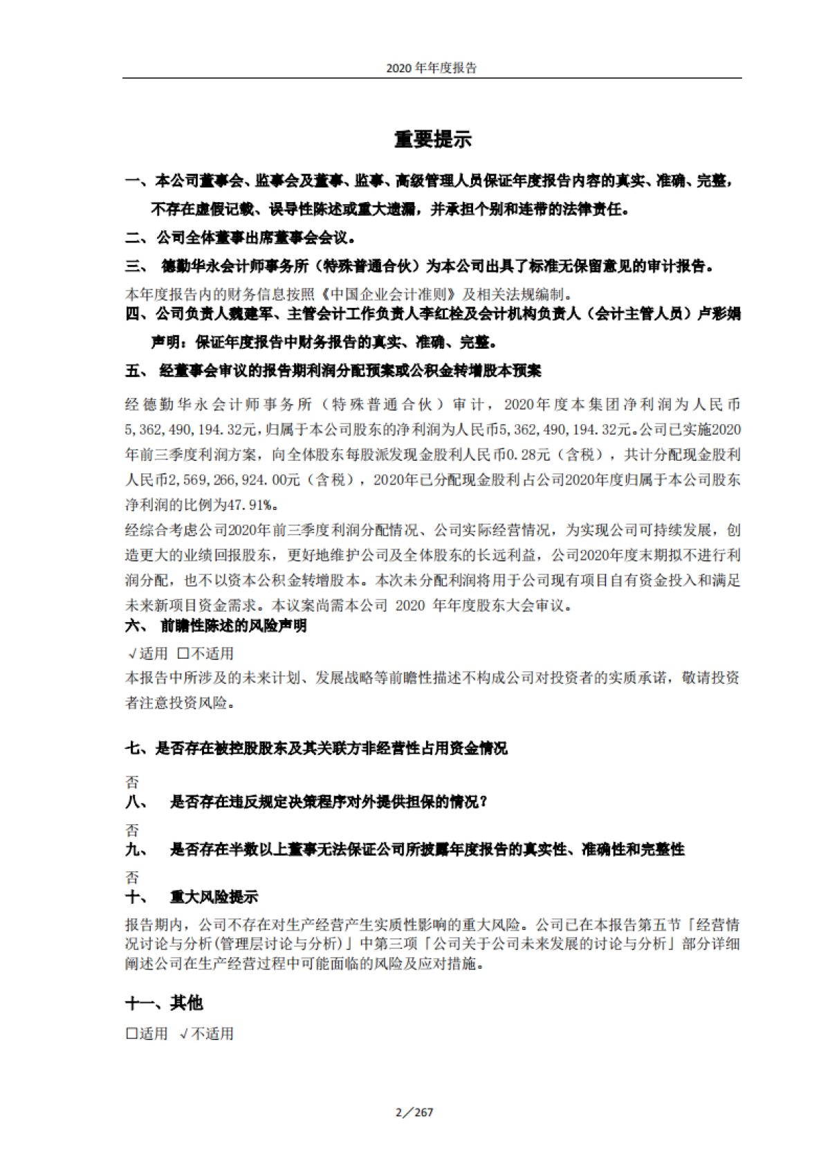 2020年年度报告-长城汽车-267页_第2页