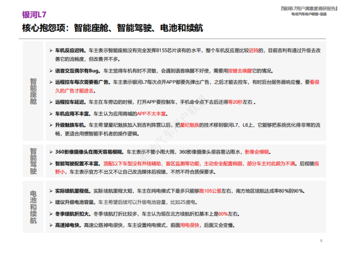 电动汽车用户联盟：2023吉利银河L7用户满意度报告_第5页