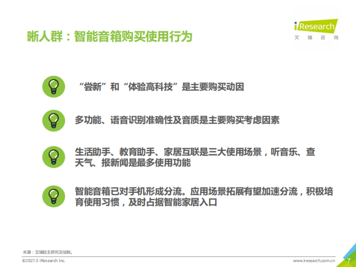 带屏下沉：2021年智能音箱消费行为报告-艾瑞咨询-25页_第7页