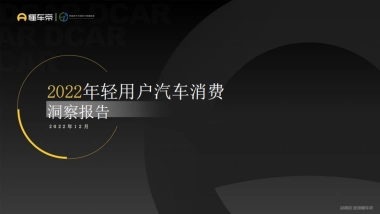 懂车帝：2022年轻用户汽车消费洞察报告