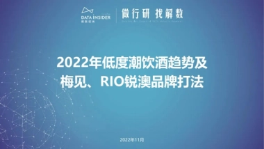 解数咨询：2022年低度潮饮酒趋势及梅见、RIO锐澳品牌打法