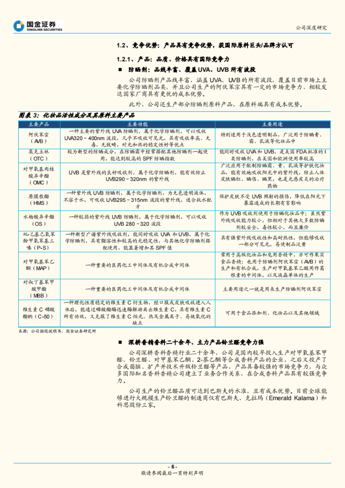 科思股份:全球防晒剂隐形龙头,内外部改善迎业绩拐点-国金证券-25页_第6页