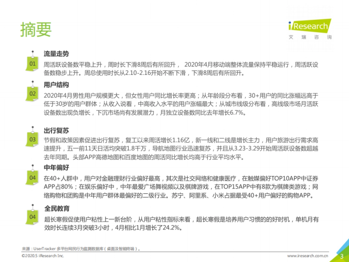 2020年4月中国互联网流量月度分析报告_第3页