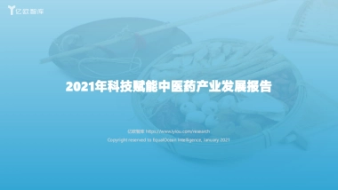 2021年科技赋能中医药产业发展报告-亿欧智库-40页