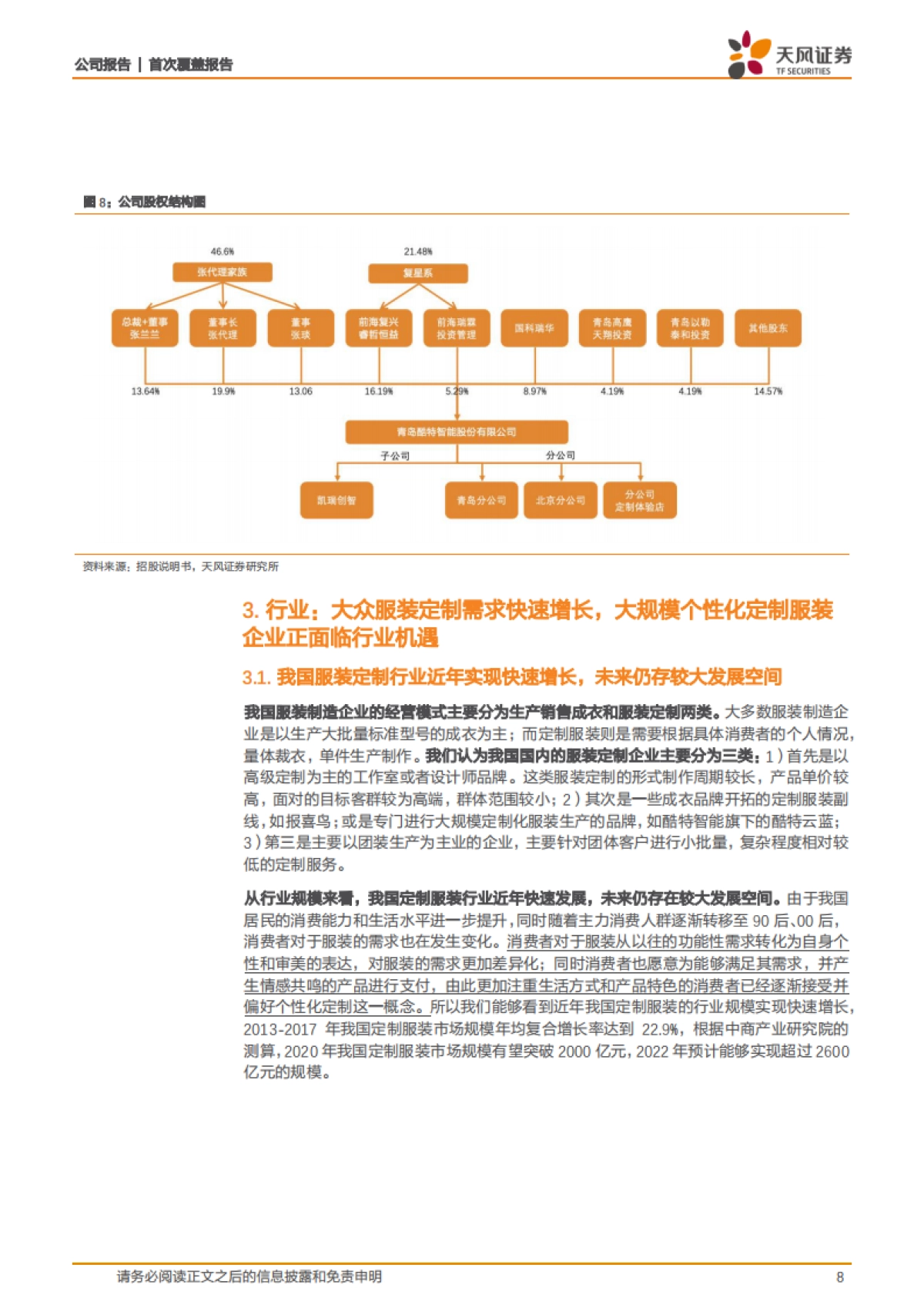 酷特智能(300840)数字化柔性供应链助力C2M规模化定制,去中心化时代核心定价资产-天风证券_第8页