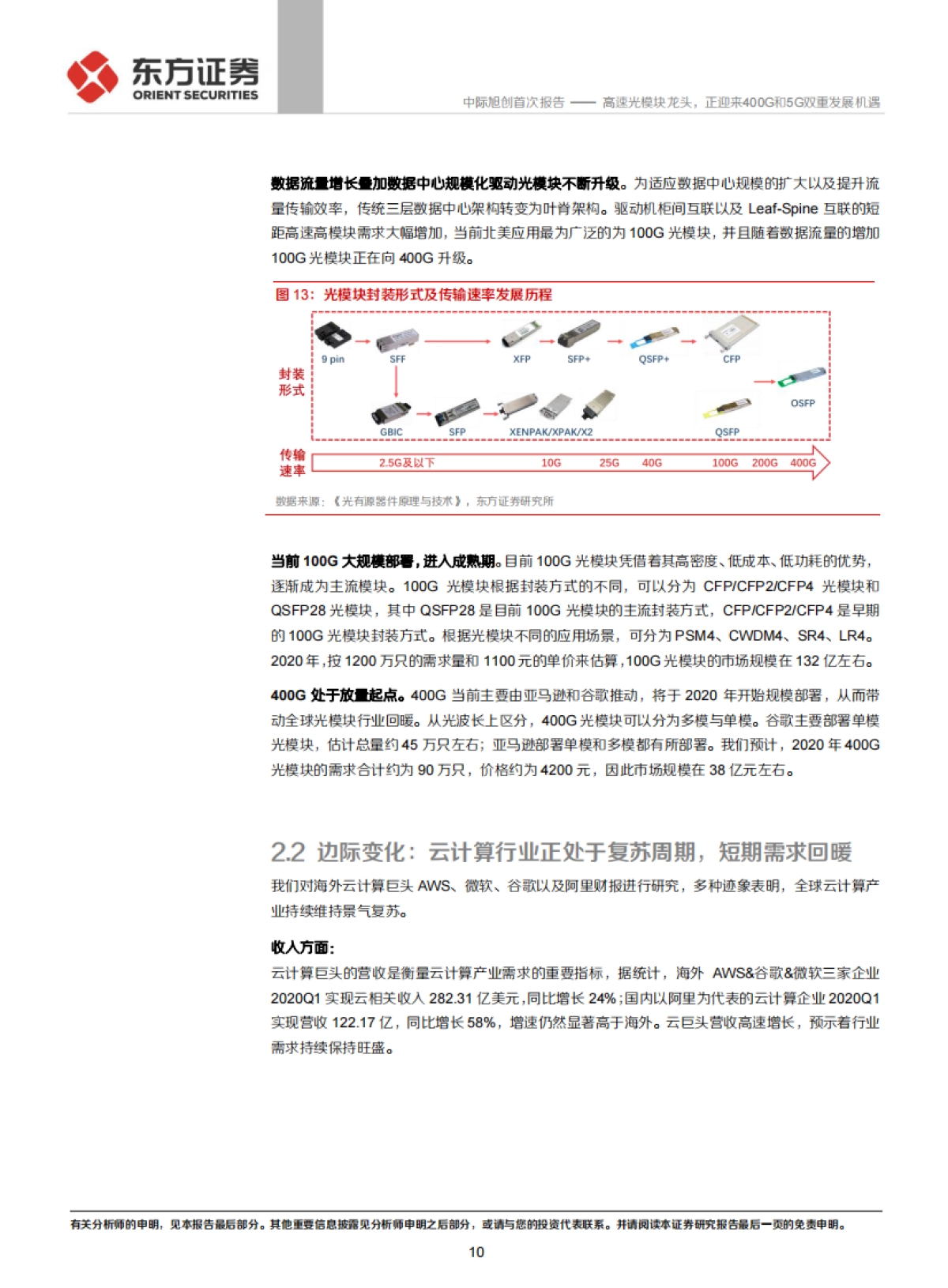 中际旭创-高速光模块龙头，正迎来400G和5G双重发展机遇_第10页
