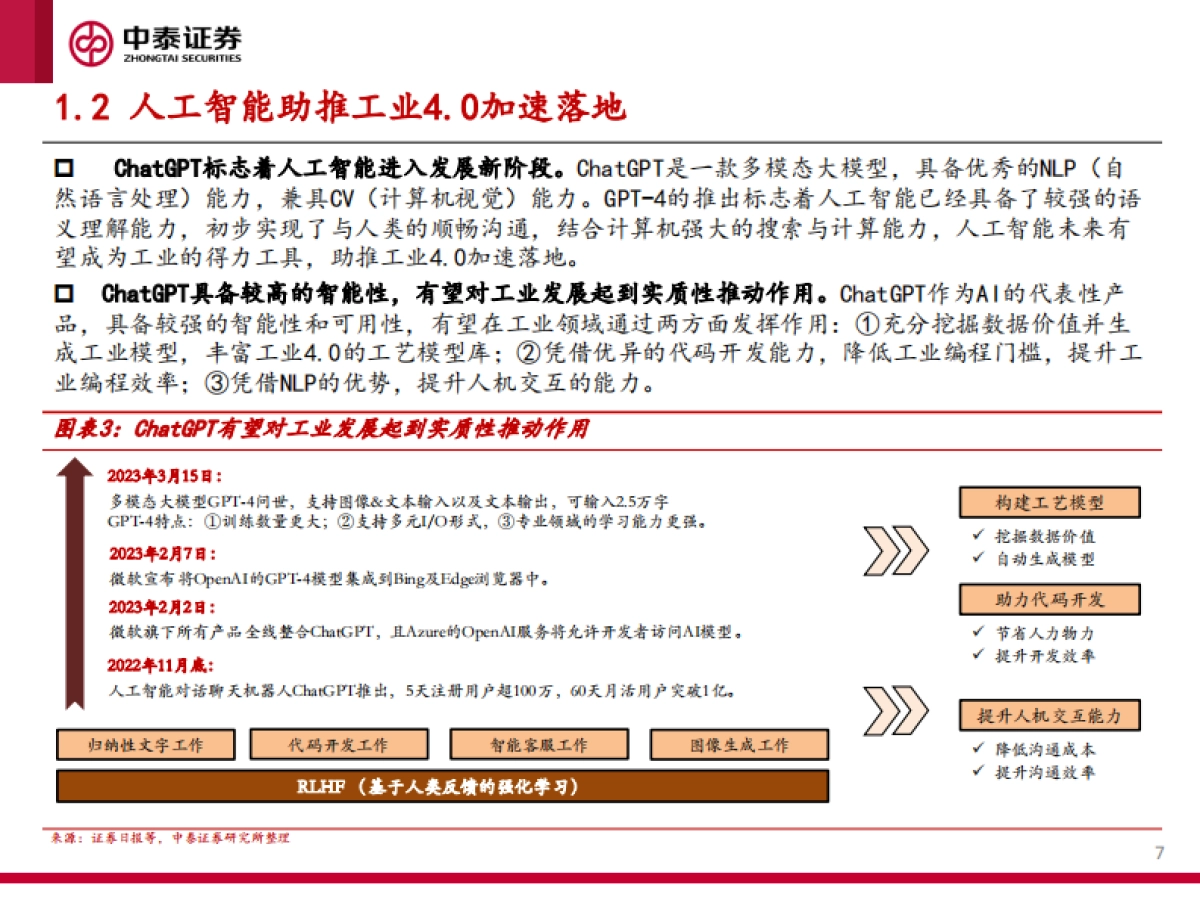 中泰证券:“数字经济工业”系列研究报告一-ChatGPT大发展背景下-“数字经济工业”赛道的投资策略_第7页