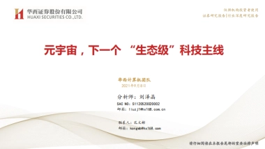 元宇宙，下一个“生态级”科技主线-华西证券