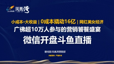 【碧桂园大奖】0成本撬动16亿元 微信开盘斗鱼直播