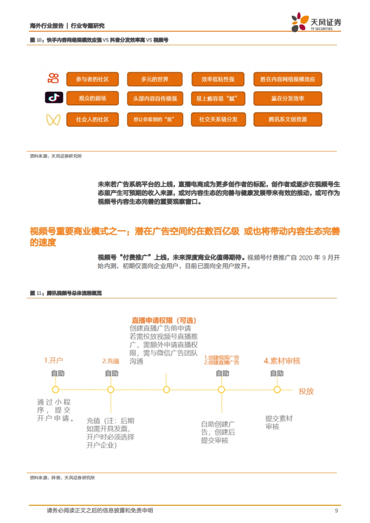传媒行业腾讯专题深度一：视频号，社会里，每个人-天风证券_第9页