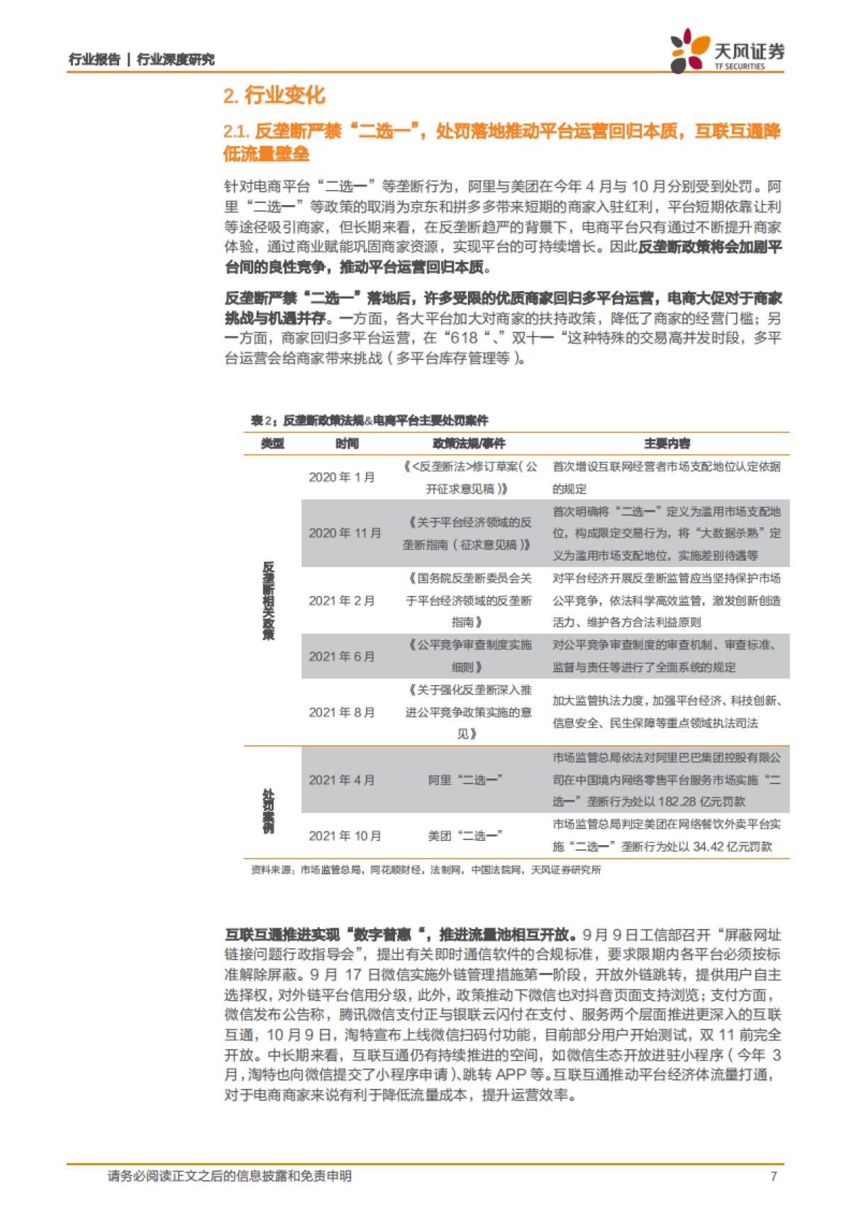 2021年双11前瞻：监管推动平台让利商家，直播电商有望再创佳绩-天风证券-23页_第7页
