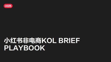2022小红书非电商KOL BRIEF PLAYBOOK 品牌方如何下brief