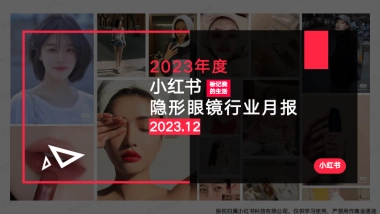 小红书2023年隐形眼镜行业月报-12月